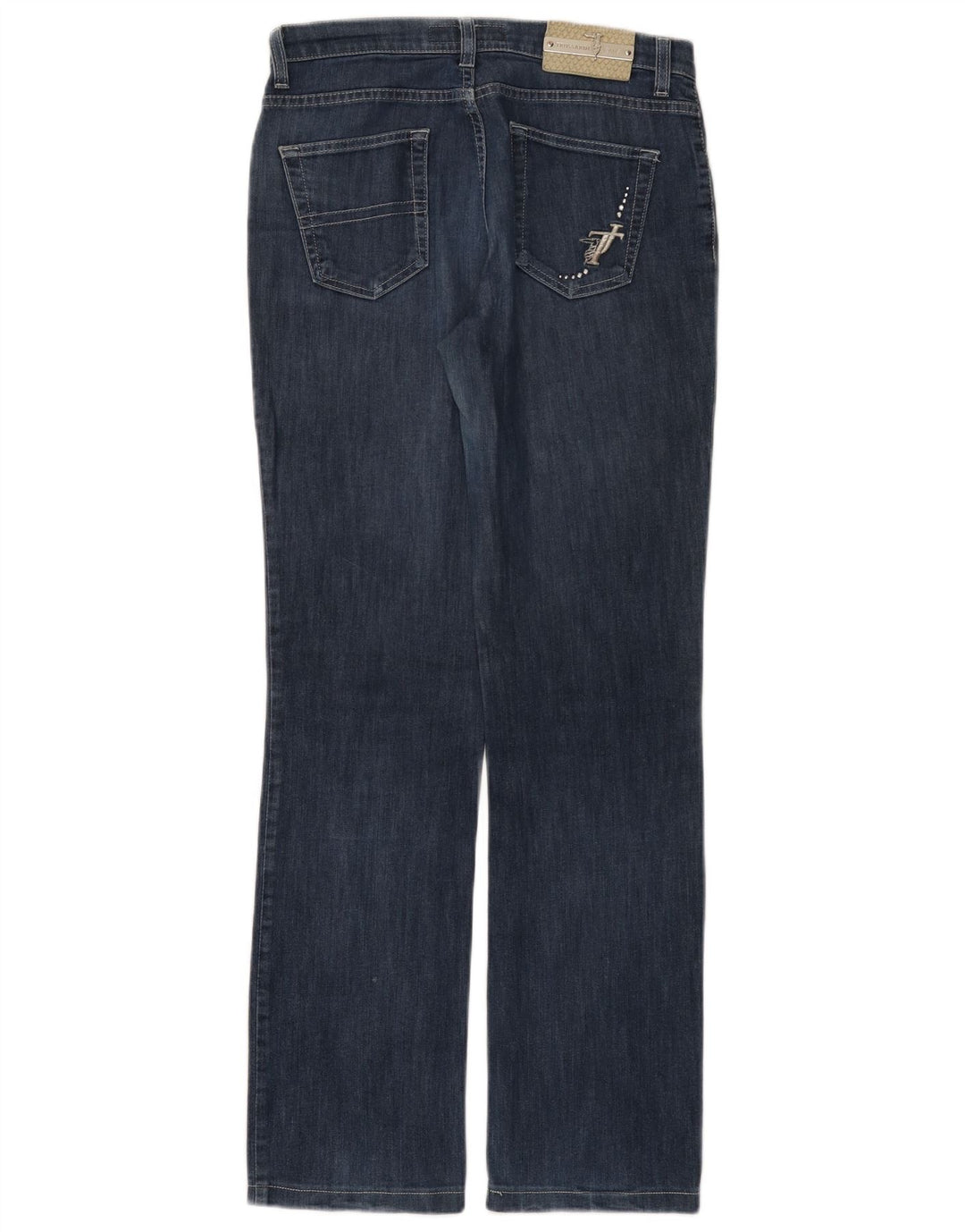 Jeans Dritti Donna TRUSSARDI W26 L30 Blu Cotone