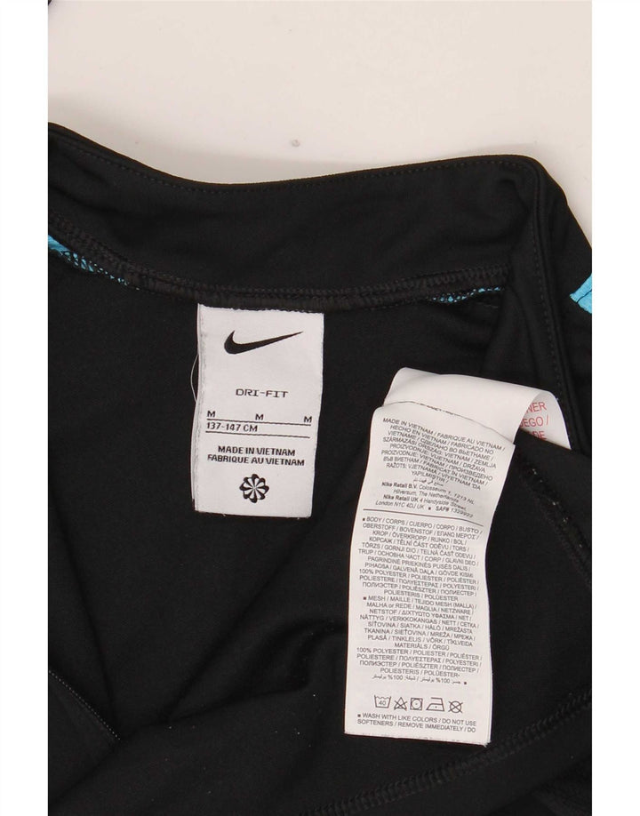 Nike Boys Dri Fit Pullover Tracksuit Top 11-12 Years Black Colourblock