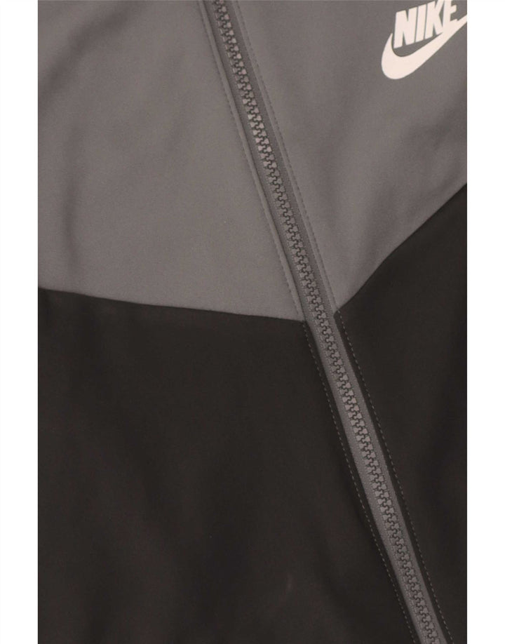 Nike Boys Graphic Tracksuit Top Jacket 10-11 Years Medium Grey Colourblock