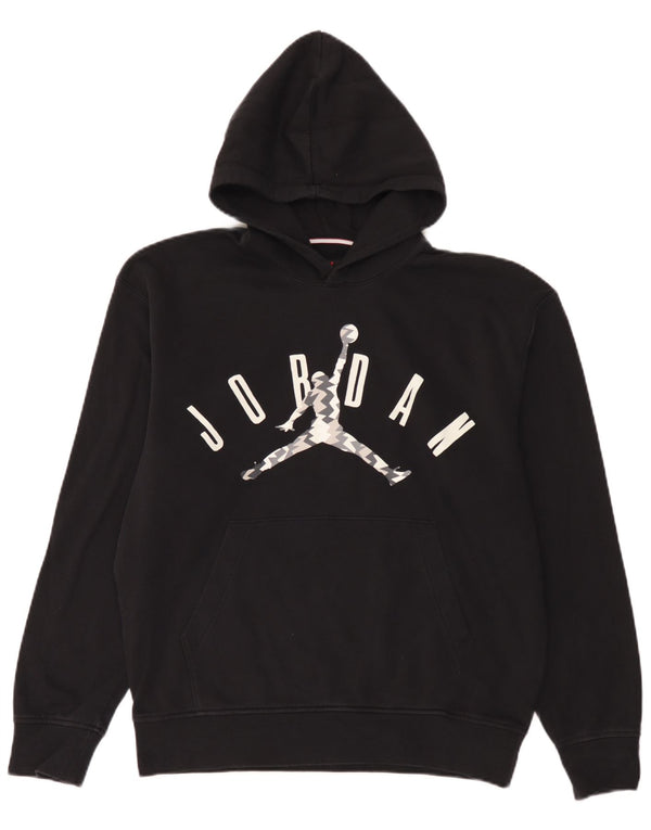 Jordan Mens Graphic Hoodie Jumper Medium Black Cotton