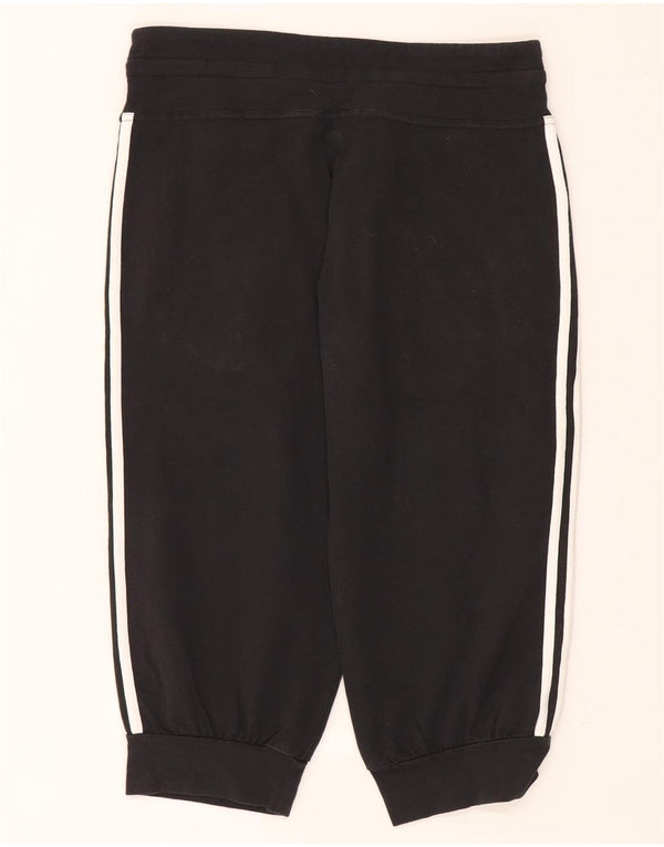 Adidas Femmes Capri Survêtement Pantalon Joggers UK 14 Moyen Noir Coton