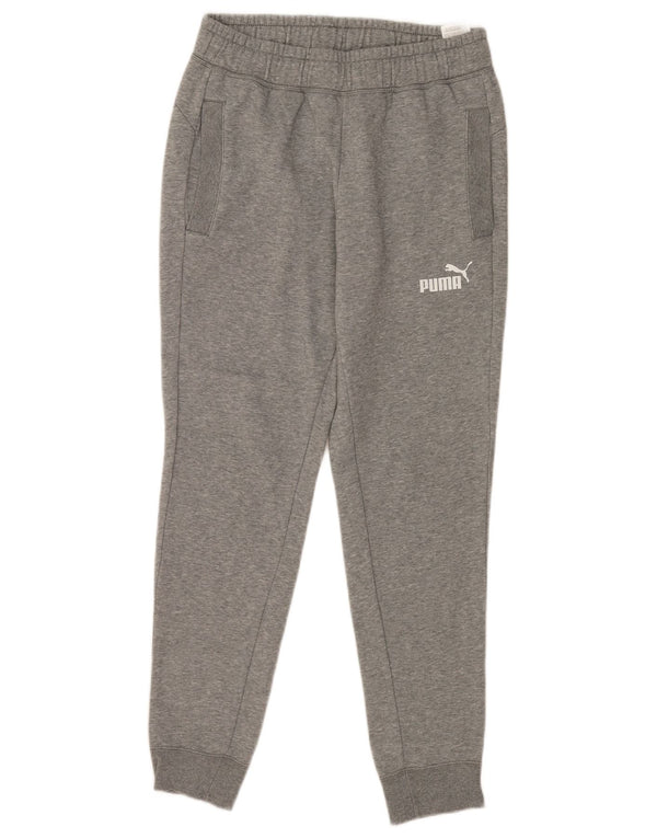 Puma Herren-Trainingshose, Jogginghose, mittelgrau gefleckte Baumwolle