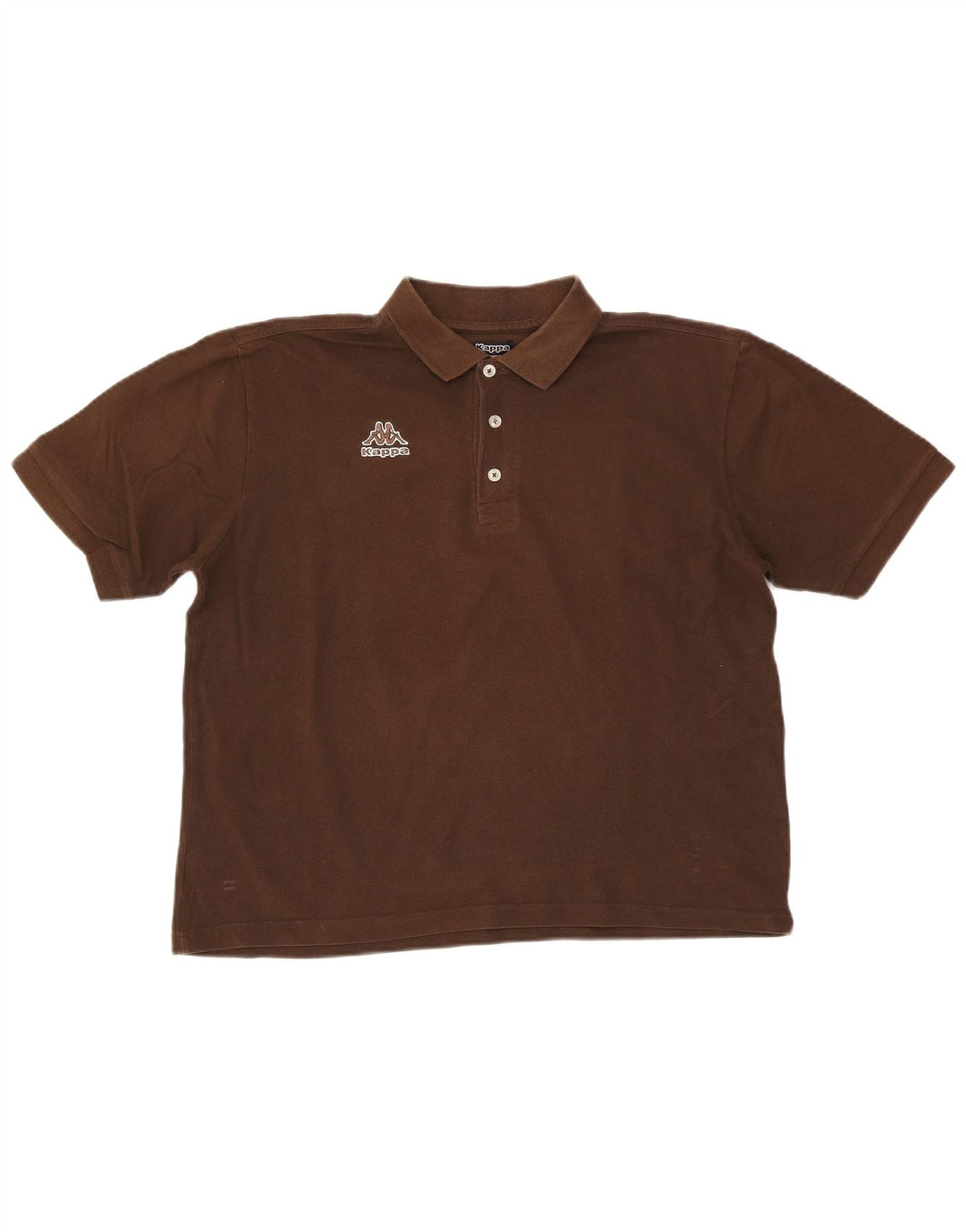 Kappa Mens Polo Shirt XL Brown Cotton