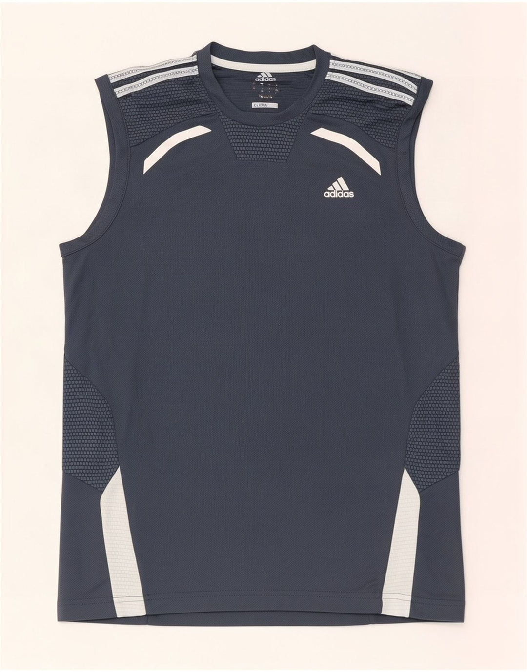 Adidas Mens Clima 365 Vest Top Small Grey Colourblock Polyester
