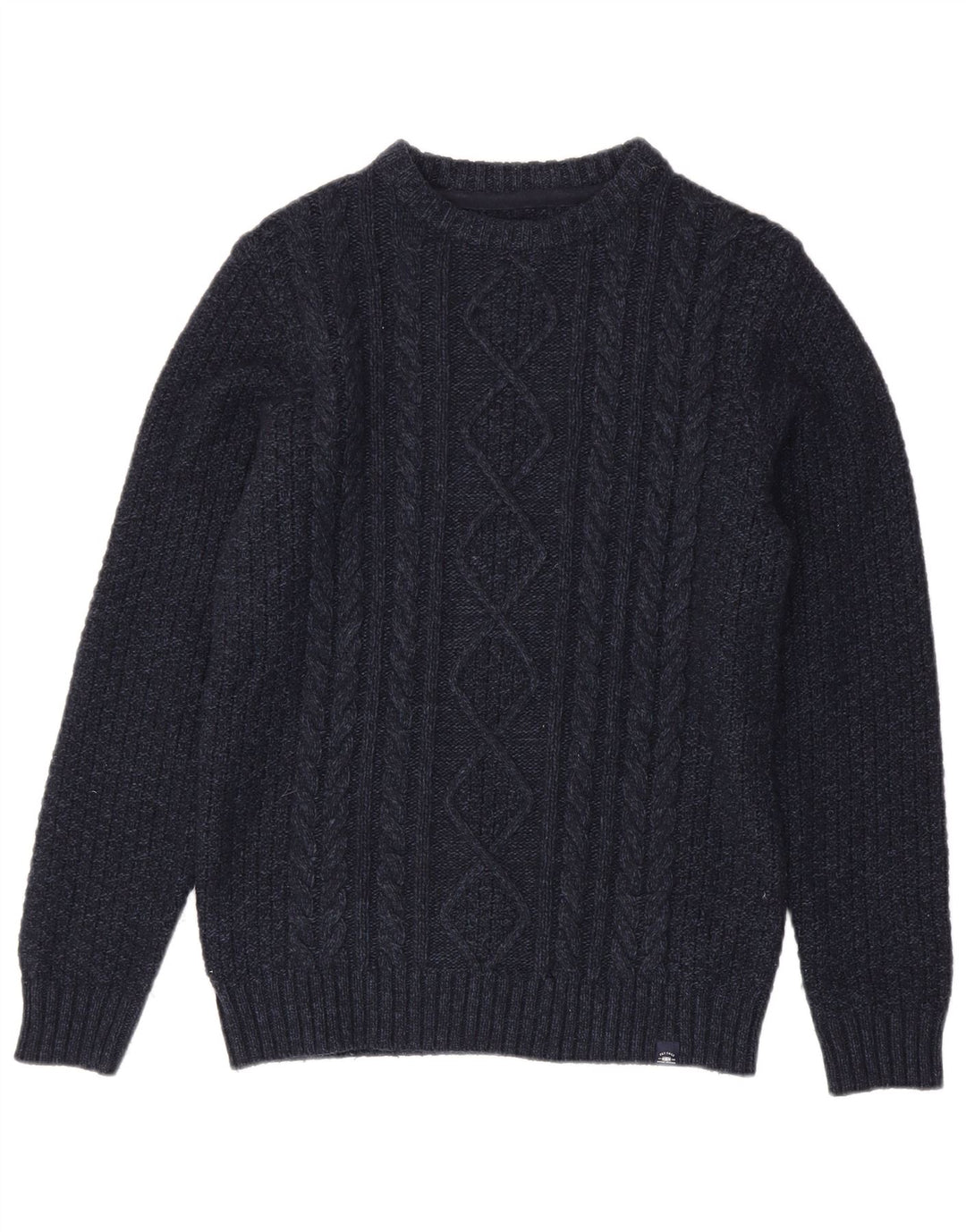 Fat Face Mens Boat Neck Jumper Sweater Small Navy Blue Wool