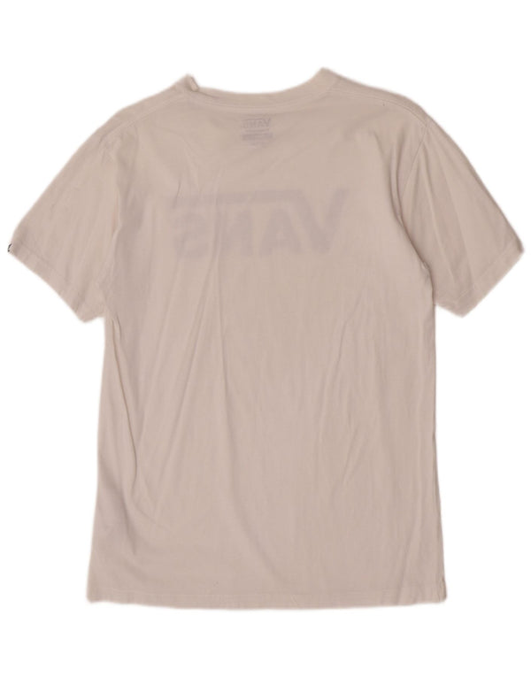 Vans Mens Classic Fit Graphic T-Shirt Top Small White Cotton