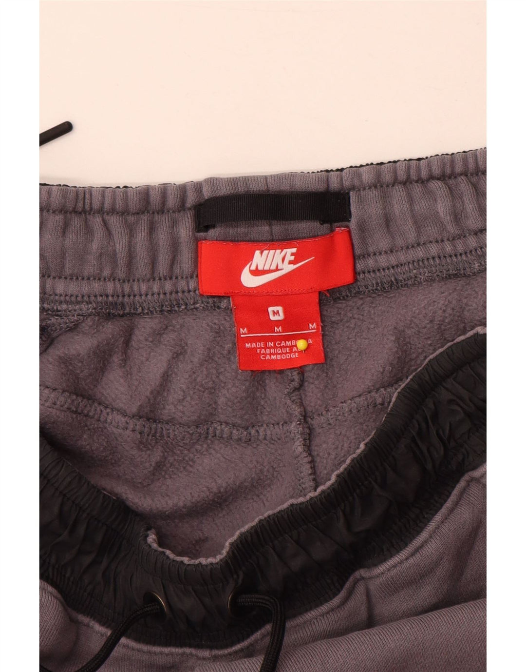Nike Mens Tracksuit Trousers Joggers Medium  Grey Colourblock Cotton
