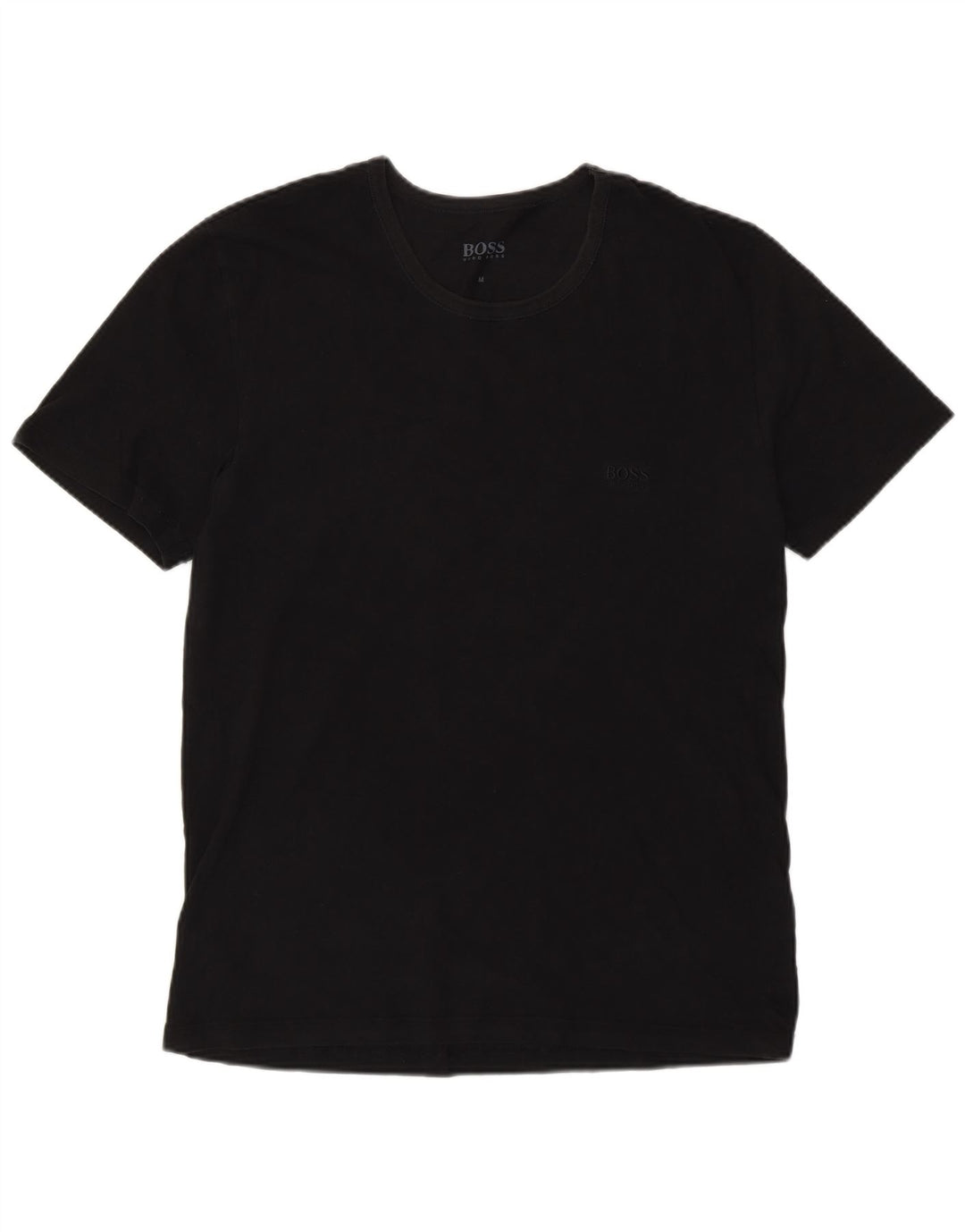 Hugo Boss Mens T-Shirt Top Medium Black Cotton