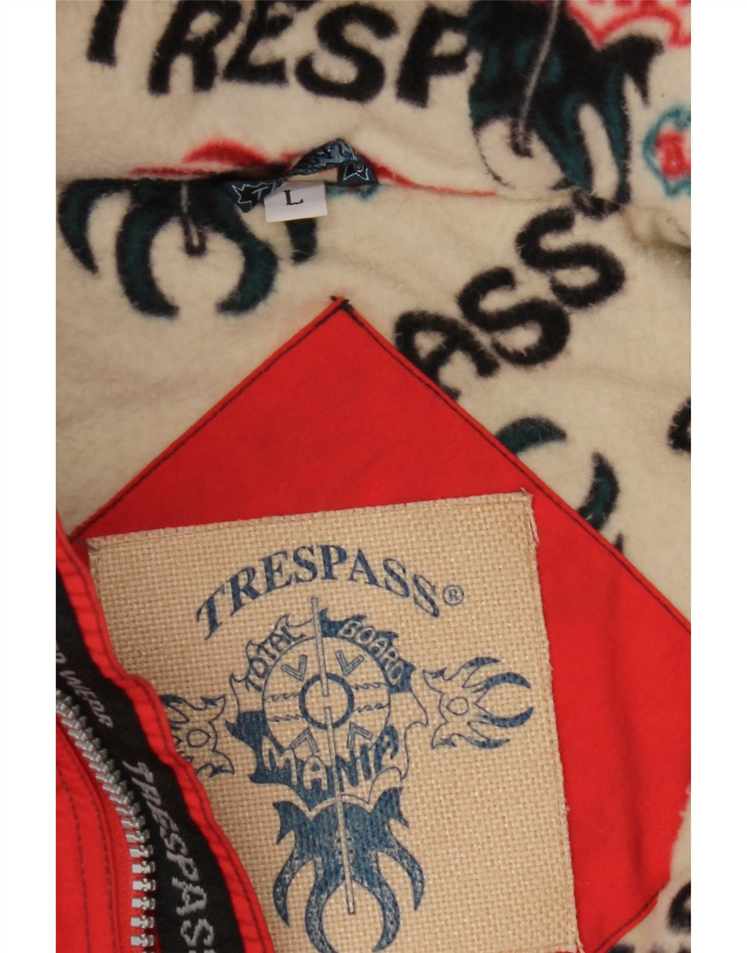 TRESPASS Mens Oversized Windbreaker Coat UK 40 Large Red Colourblock Vintage Trespass and Second-Hand Trespass from Messina Hembry 