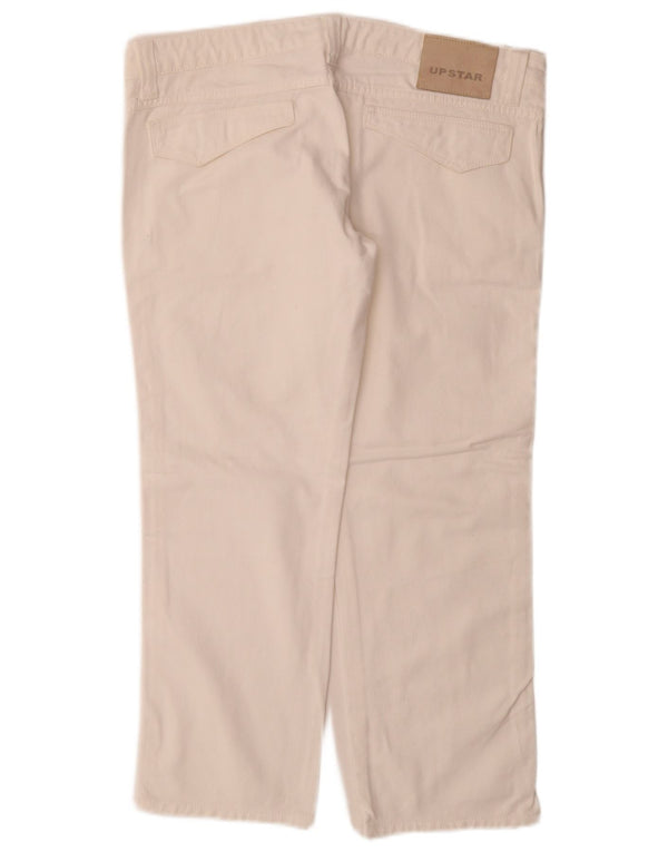 Upstar Womens Straight Jeans W32 L27 White Cotton