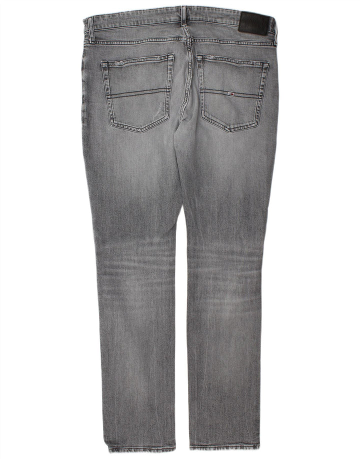 Tommy Hilfiger Mens Distressed Slim Jeans W38 L34 Grey Cotton