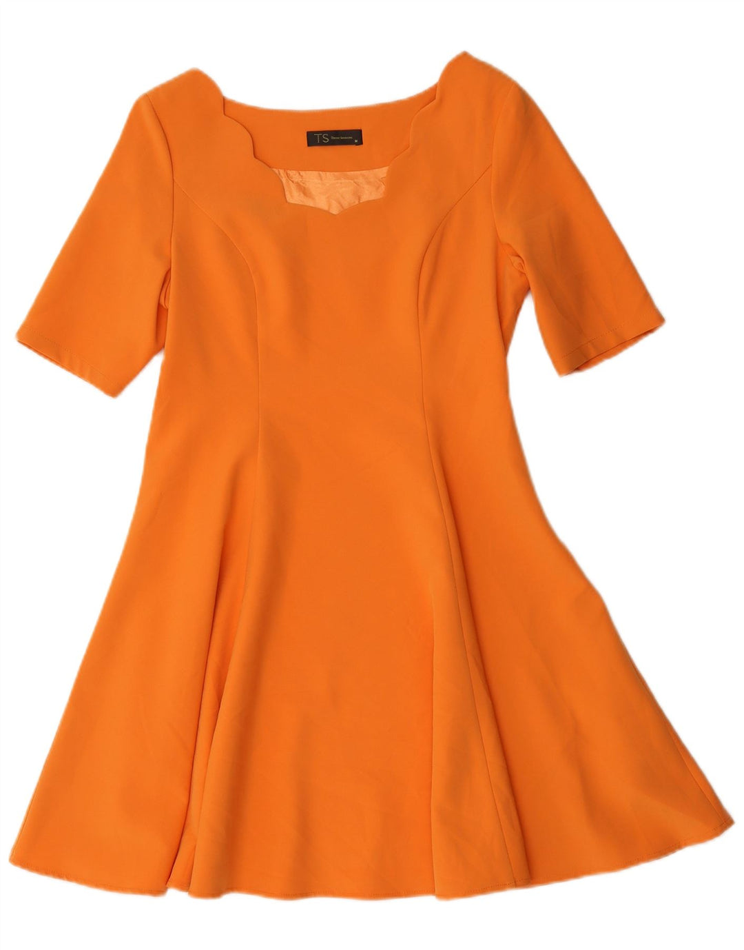 Vintage Womens A-Line Dress UK 12 Medium Orange
