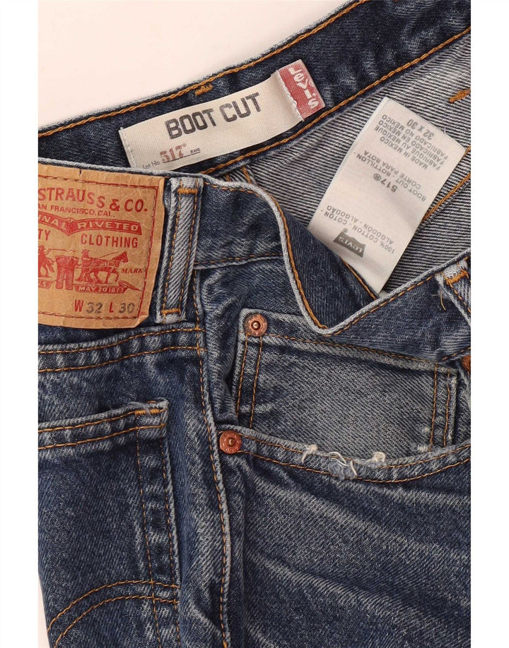 Levi's Herren 517 Bootcut Jeans W32 L30 Blaue Baumwolle