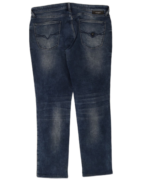 GUESS Mens Sonny Slim Tapered Jeans W34 L31 Blue Cotton