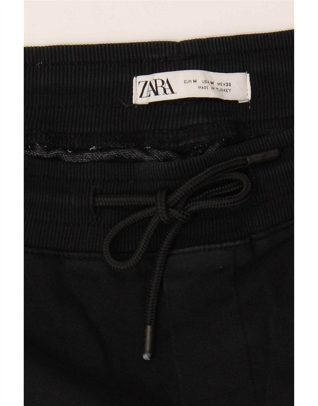 Zara Mens Joggers Chino Trousers Medium W31 L26 Black