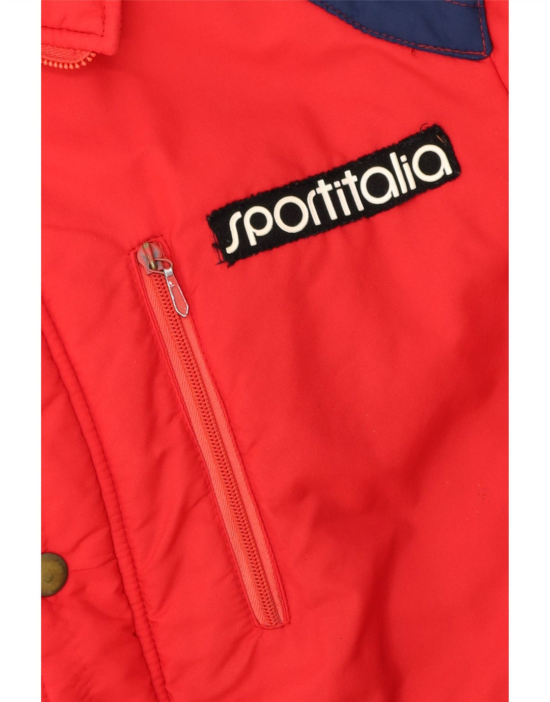 Sportitalia Mens Padded Jacket UK 38 Medium Red Colourblock