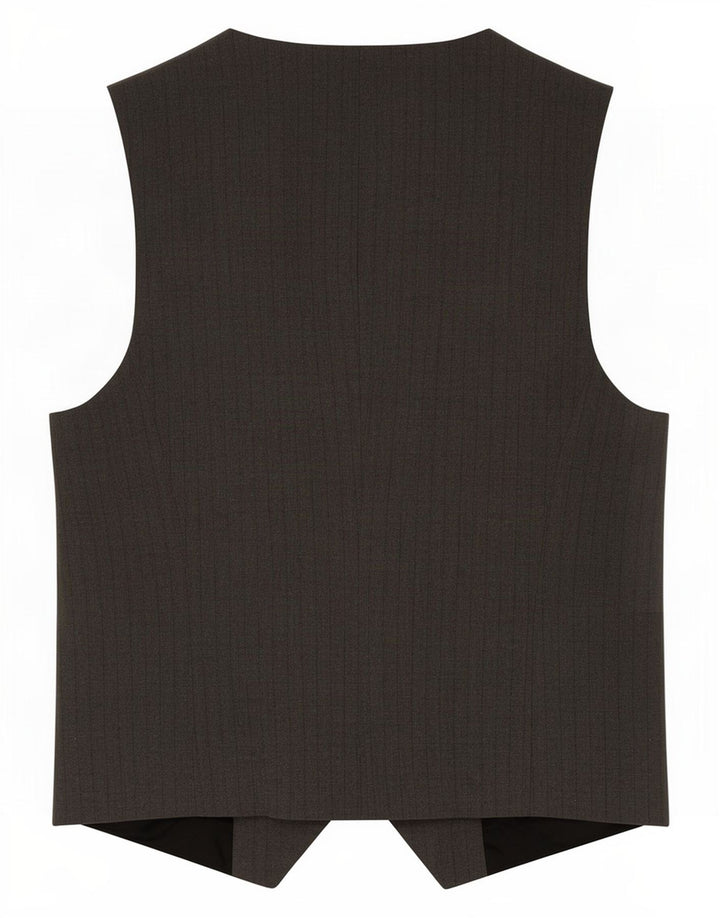 Zara Womens Waistcoat UK 8 Small Grey Striped