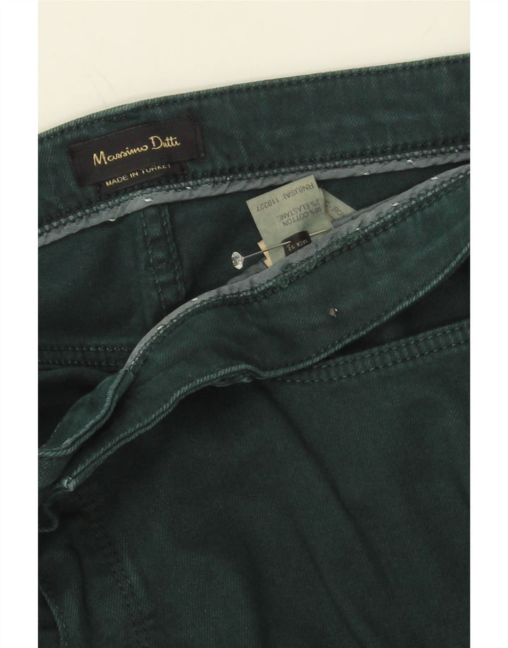 MASSIMO DUTTI Womens Regular Skinny Jeans W32 L30 Green Cotton Vintage Massimo Dutti and Second-Hand Massimo Dutti from Messina Hembry 