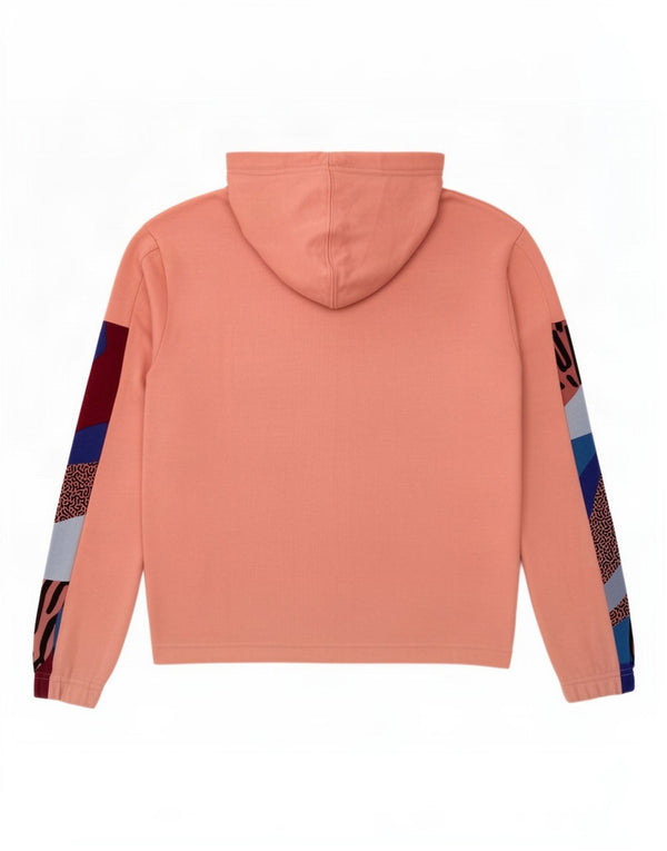 Felpa con cappuccio e zip per ragazze Adidas 14-15 anni in cotone color block rosa