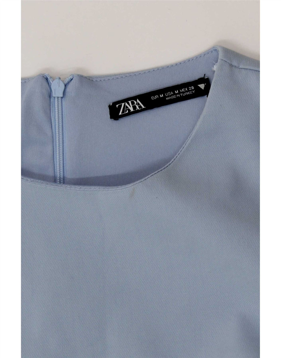 Zara Dame Playsuit UK 12 Medium Blue Polyester