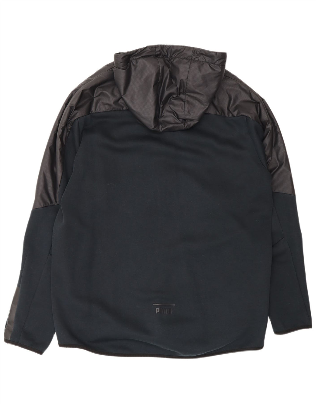 Puma Mens Hooded Tracksuit Top Jacket Large Black Colourblock