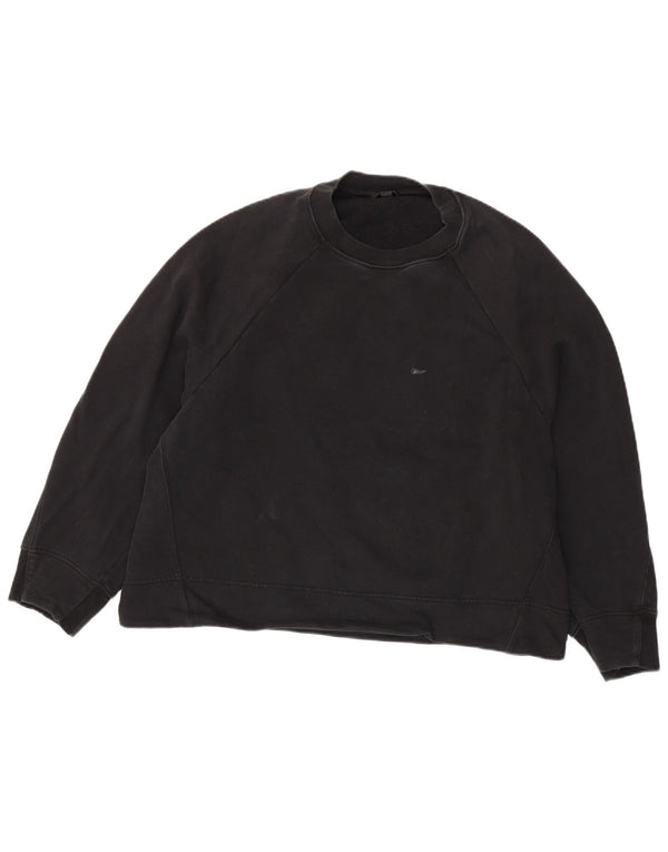 Cos Mens Loose Fit Felpa Maglione Cotone Nero Medio