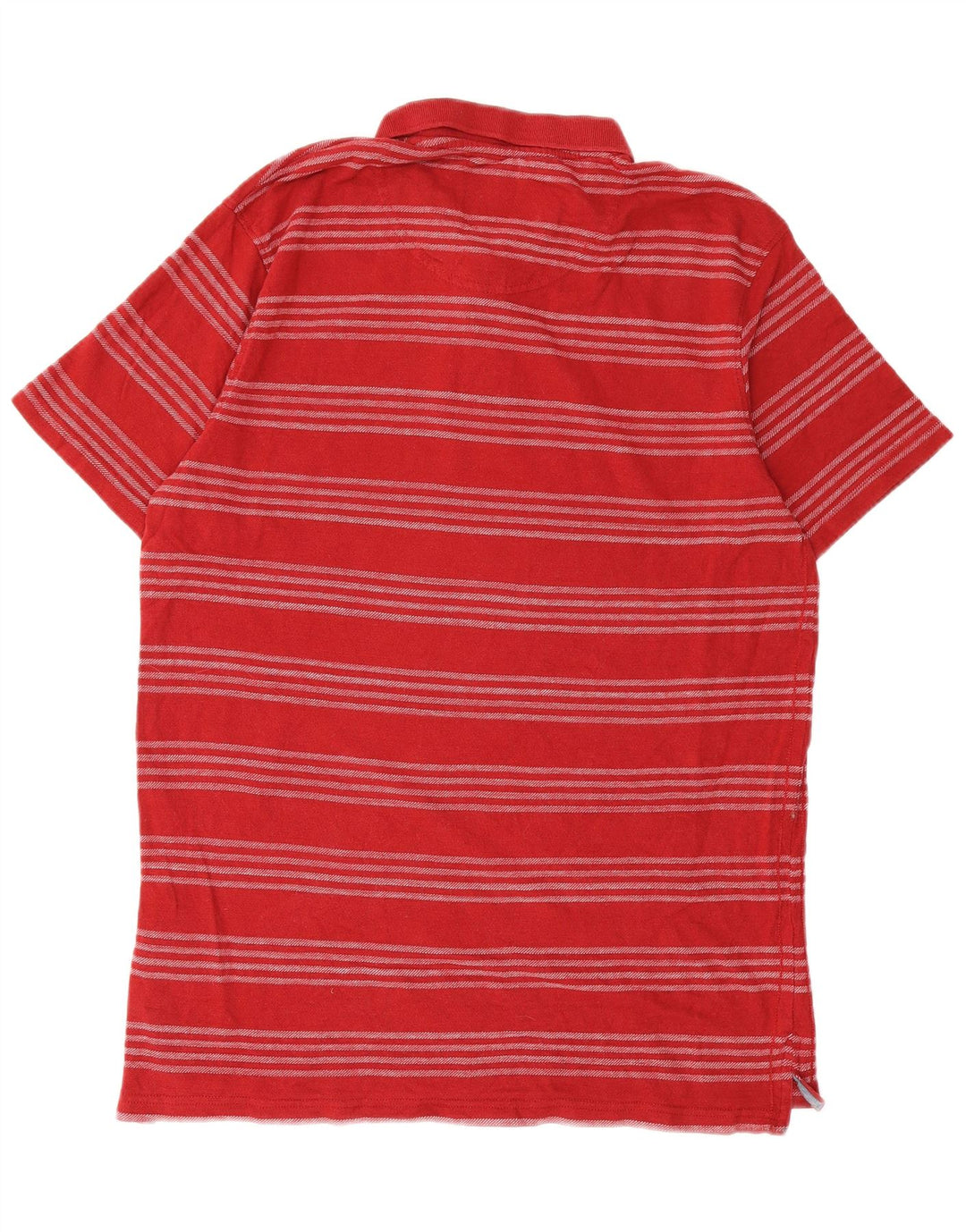 Weird Fish Mens Polo Shirt Large Red Striped Cotton
