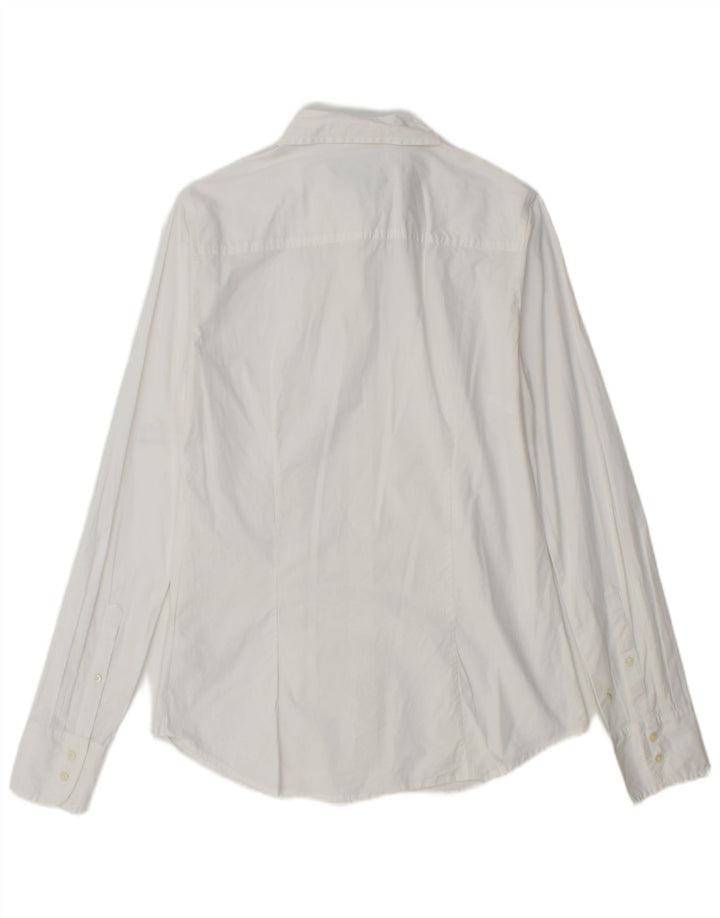 J. Crew Womens Slim Shirt US 8 Medium White Cotton