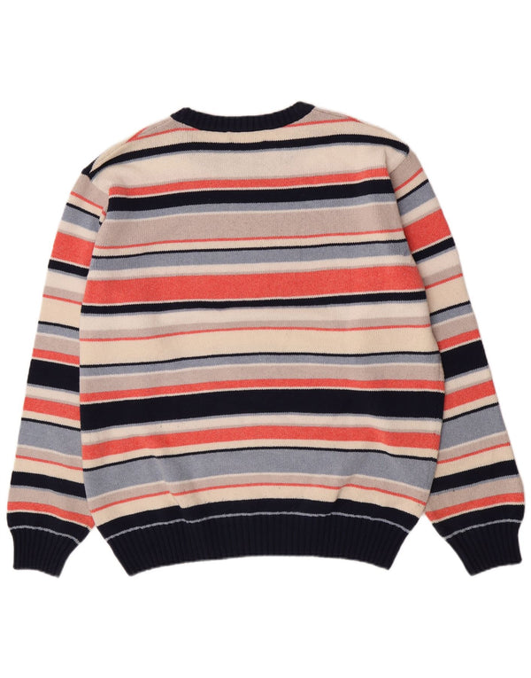 Il Granchio Mens Crew Neck Jumper Sweater Large Multicoloured Striped