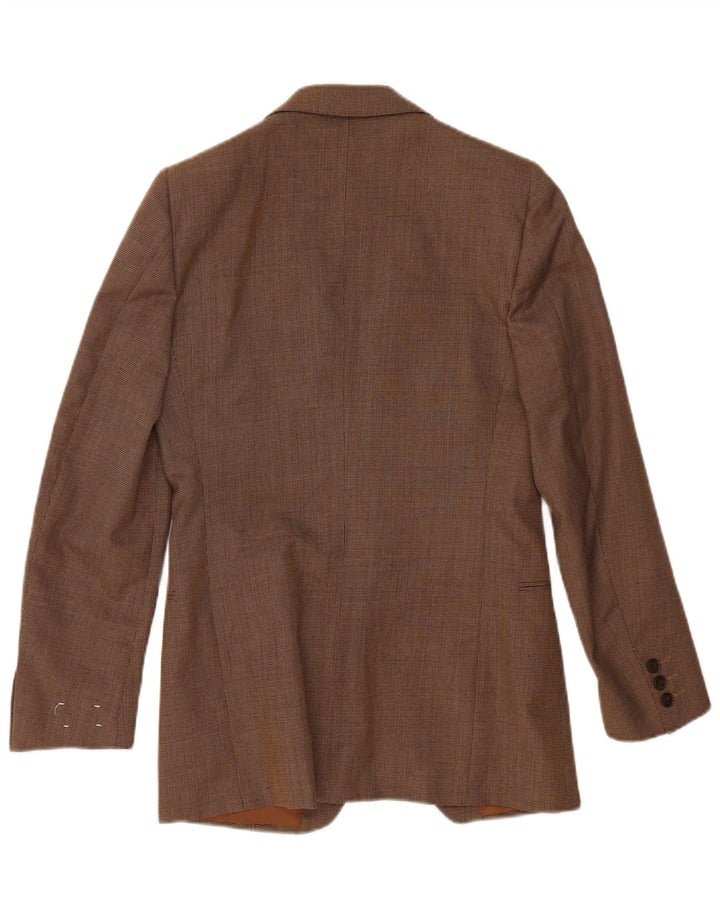 Jaqueta blazer masculina vintage com 2 botões IT 48 poliéster marrom médio