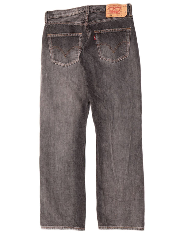 Levi's Mens 501 Straight Jeans W32 L30 Γκρι βαμβακερό