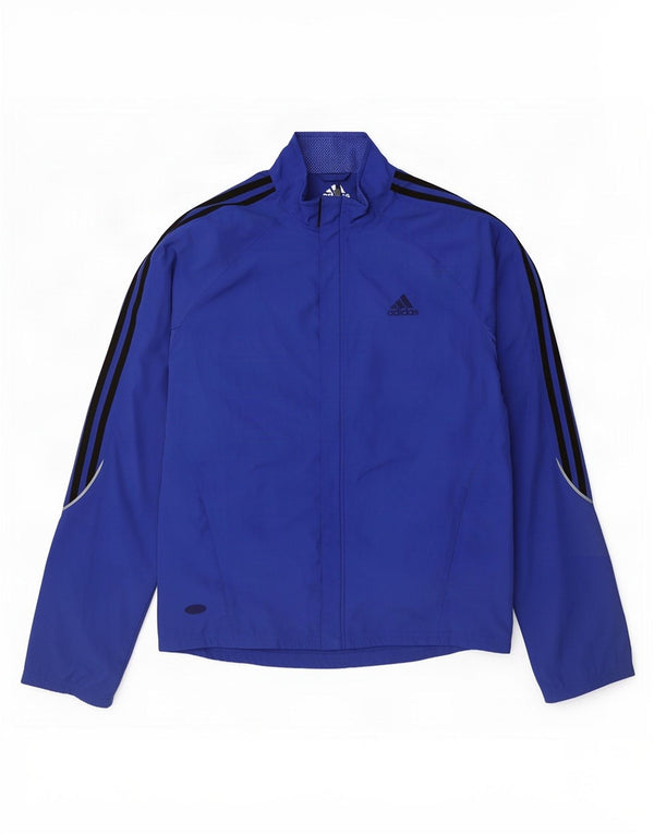 Мужская спортивная куртка Adidas среднего размера, синяя
