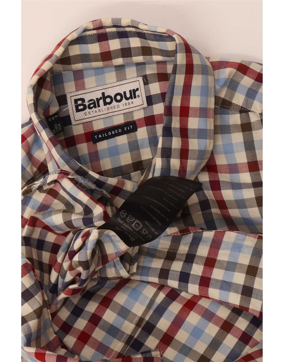 Barbour herre skræddersyet pasform skjorte medium flerfarvet Gingham bomuld