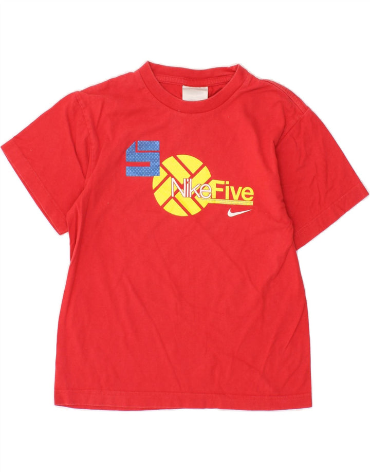 NIKE Boys Graphic T-Shirt Top 10-11 Years Medium  Red Cotton Vintage Nike and Second-Hand Nike from Messina Hembry 