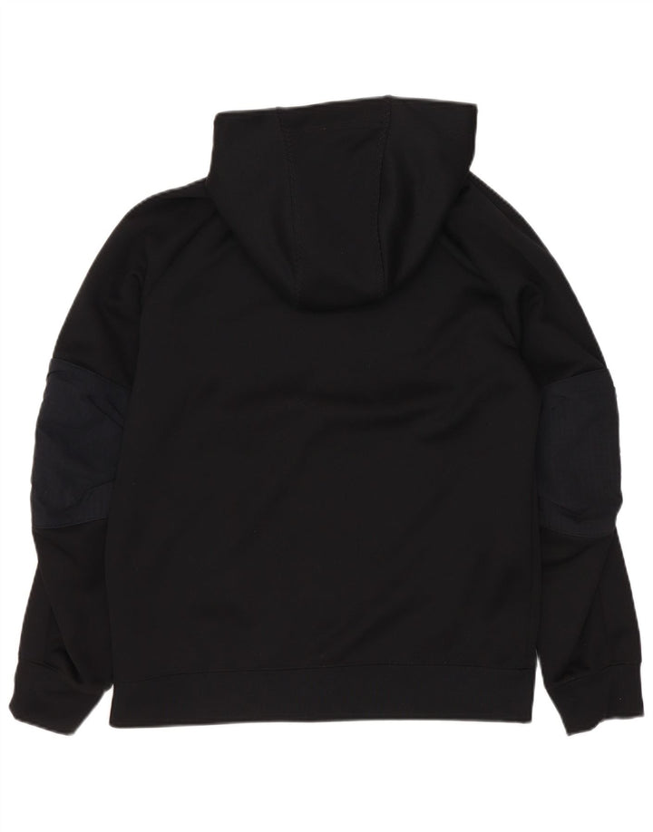 Nike Boys Zip Hoodie Sweater 10-11 Years Medium Black Polyester