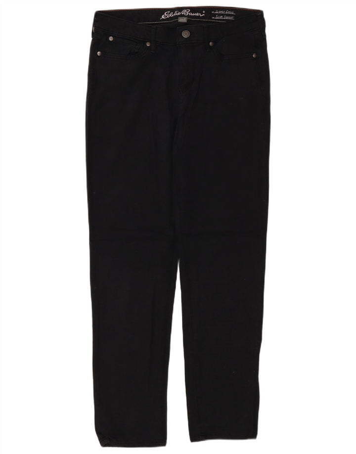 Eddie Bauer Womens Slightly Curvy Slim Jeans US 8 Medium W30 L32 Black