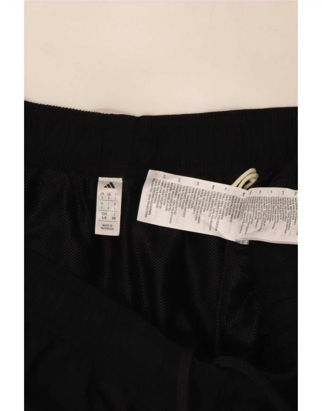 Adidas Sportsshorts til mænd, store sorte polyester