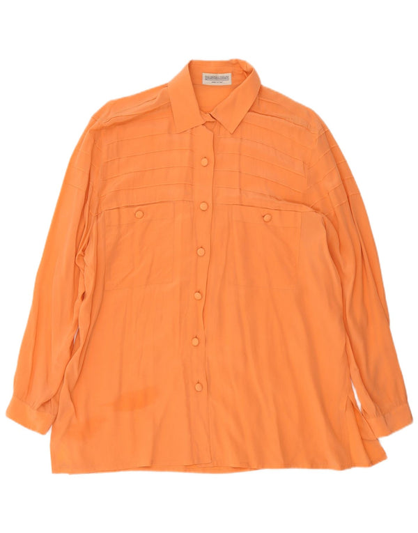 Pancaldi & B Womens Longline Loose Fit skjortebluse UK 18 XL Orange