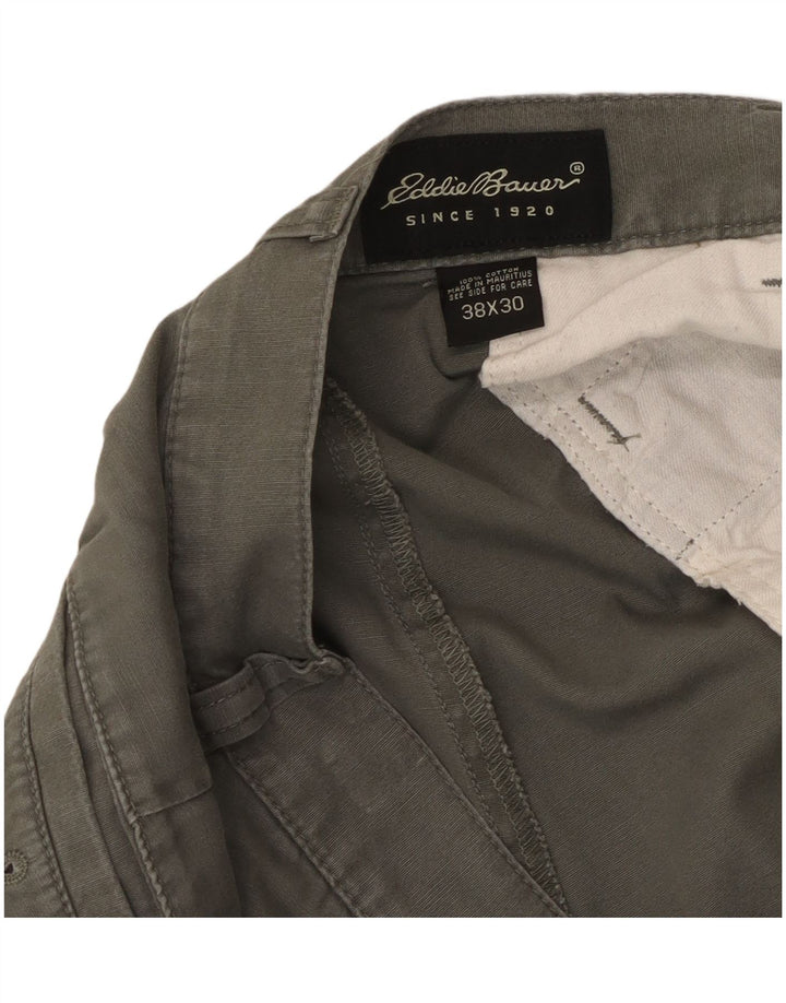 Eddie Bauer Mens Pegged Chino Trousers W38 L30 Grey Cotton