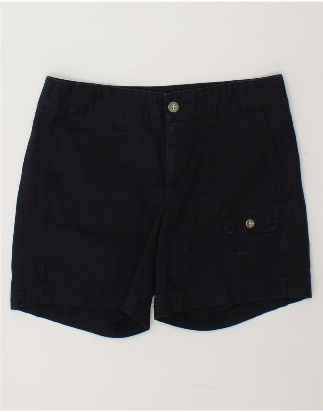 DOCKERS Womens Curvy Mid Rise Cargo Shorts US 4 Small W30  Navy Blue Vintage Dockers and Second-Hand Dockers from Messina Hembry 