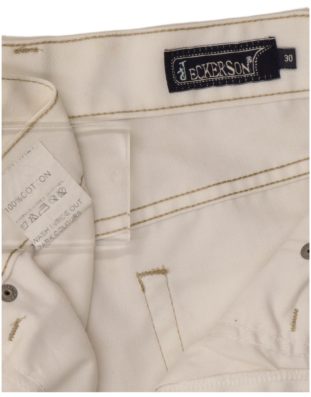 JECKERSON Jean droit femme W30 L32 coton blanc