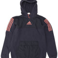 Adidas Pull à capuche pour homme en coton bleu marine moyen