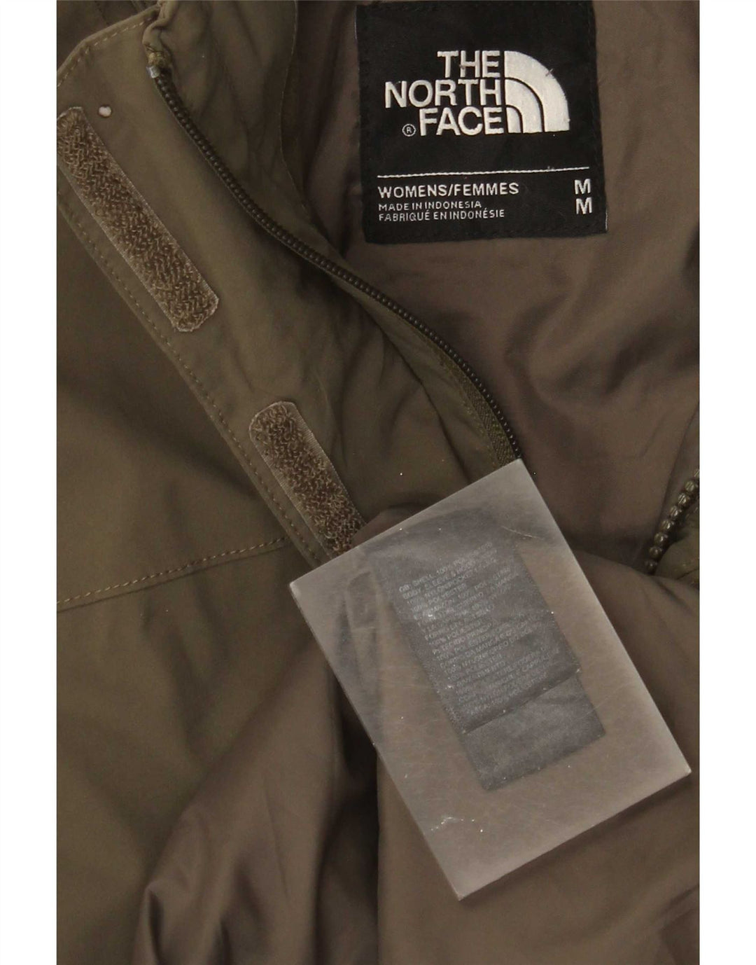 The North Face Womens Hooded Windbreaker Jacket UK 14 Medium Khaki