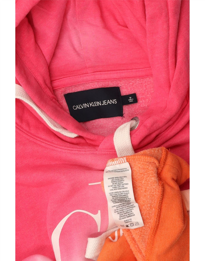 CALVIN KLEIN Womens Oversized Hoodie Jumper UK 14 Medium Multicoloured