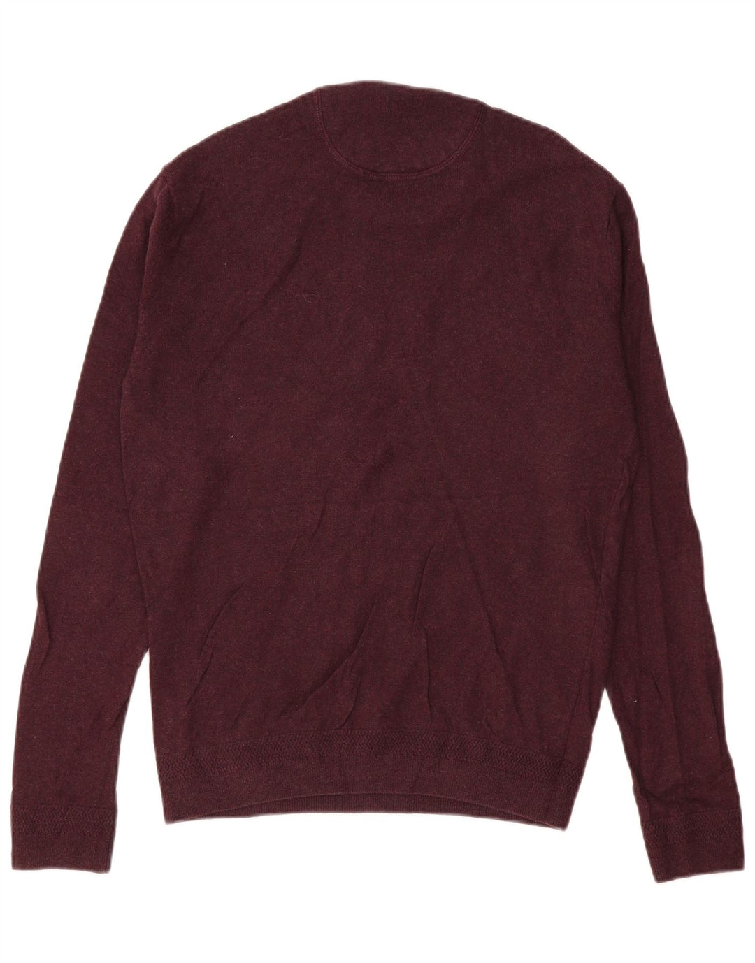 Jack Wills Mens Crew Neck Jumper Sweater Medium Burgundy Cotton