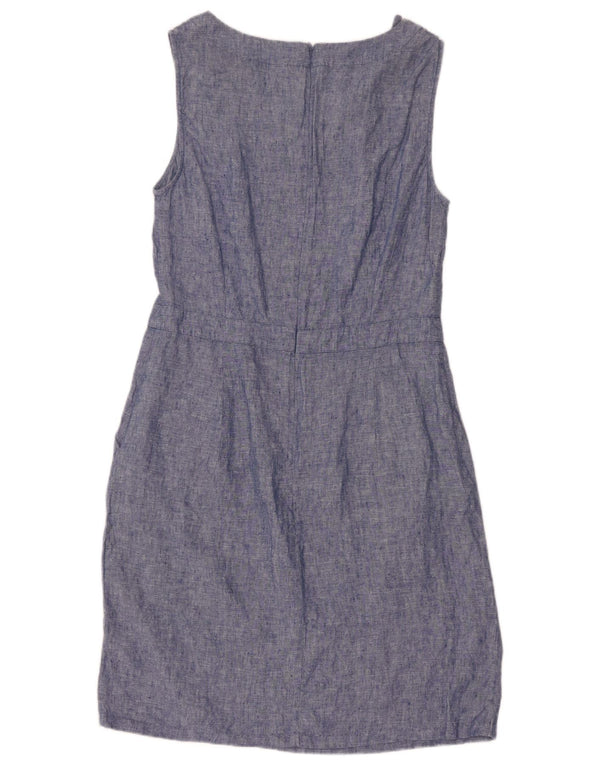 Boden Vestido tubo sin mangas para mujer UK 40 Small Lino azul marino