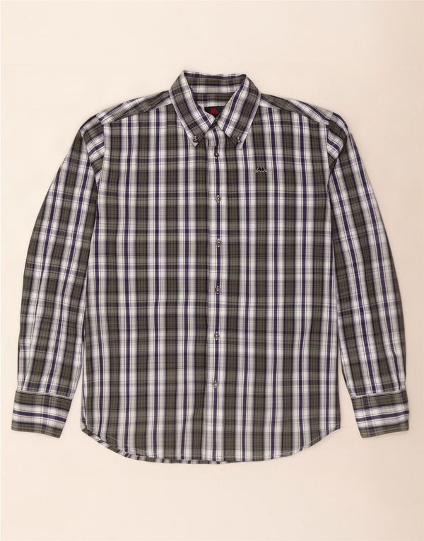 Kappa Chemise Homme Grand Carreau Vert Coton