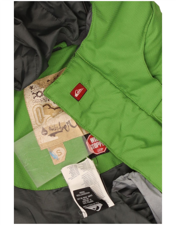 Quiksilver Mens Hooded Padded Jacket UK 36 Small Multicoloured Colourblock