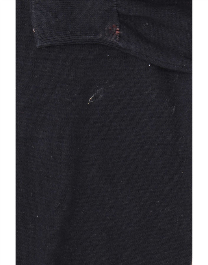 Marks & Spencer Mens Crew Neck Jumper Sweater Large Navy Blue Cotton