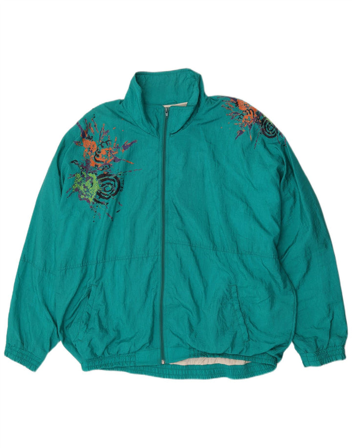 Brugi Mens Graphic Tracksuit Top Jacket XL Turquoise Polyamide